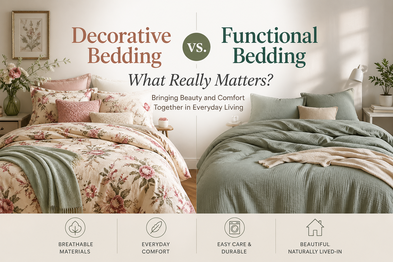 Decorative Bedding vs. Functional Bedding: What Really Matters?