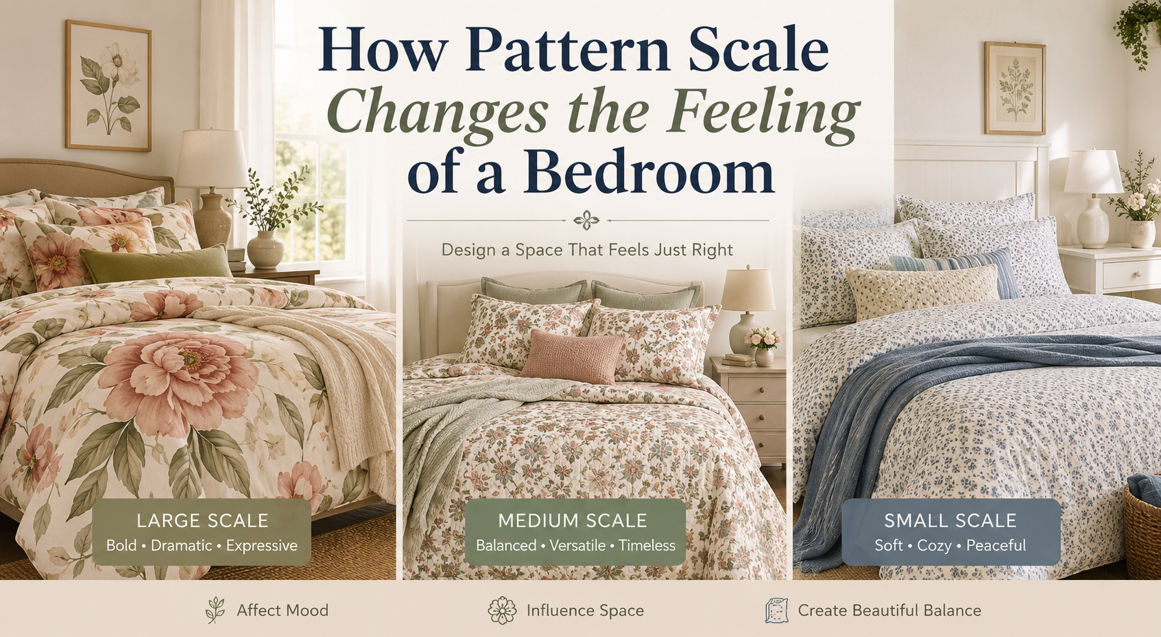 How Pattern Scale Changes the Feeling of a Bedroom