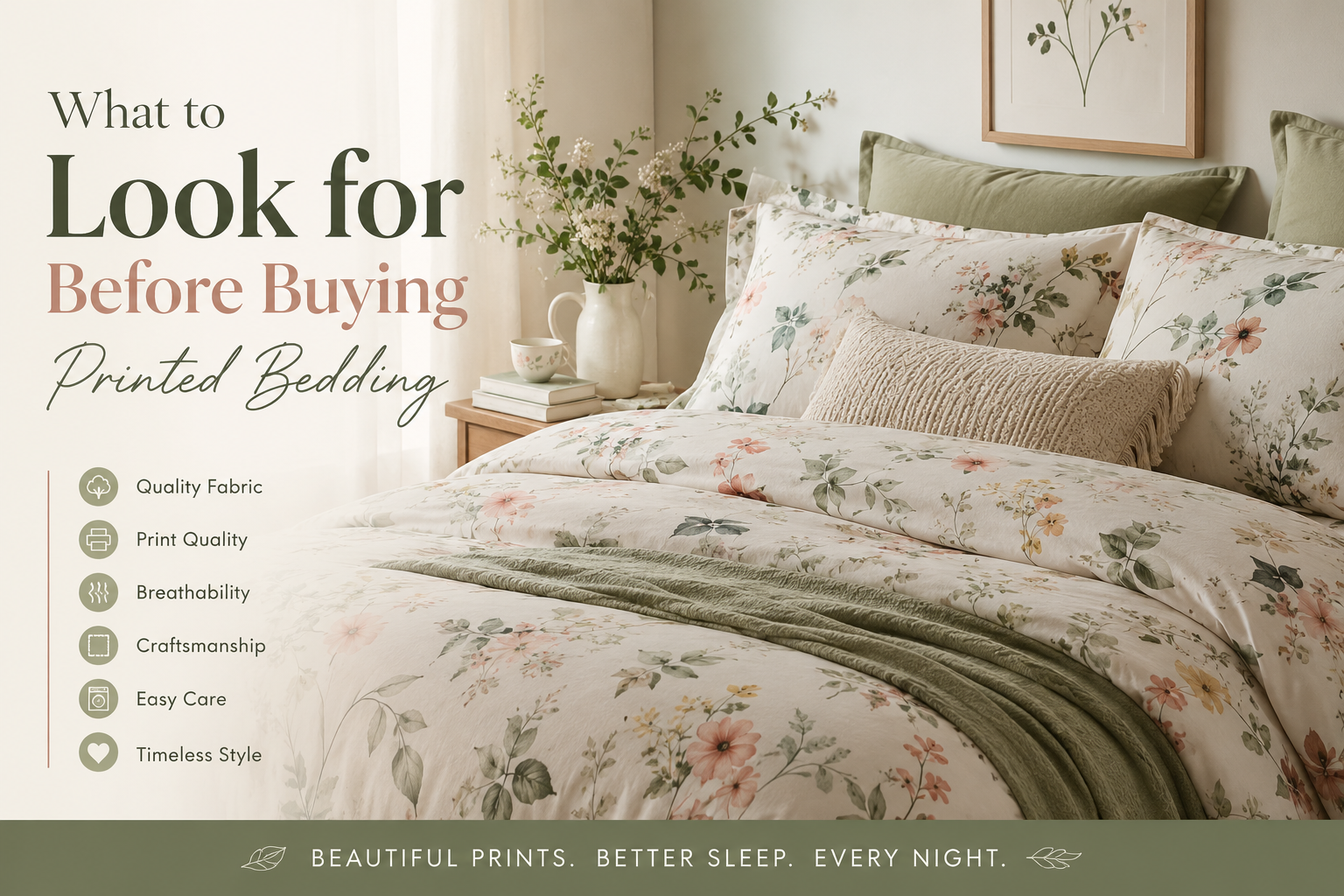 What to Look for Before Buying Printed Bedding