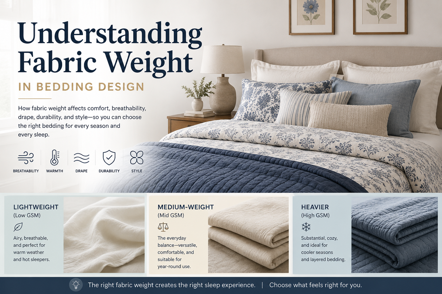 Understanding Fabric Weight in Bedding Design