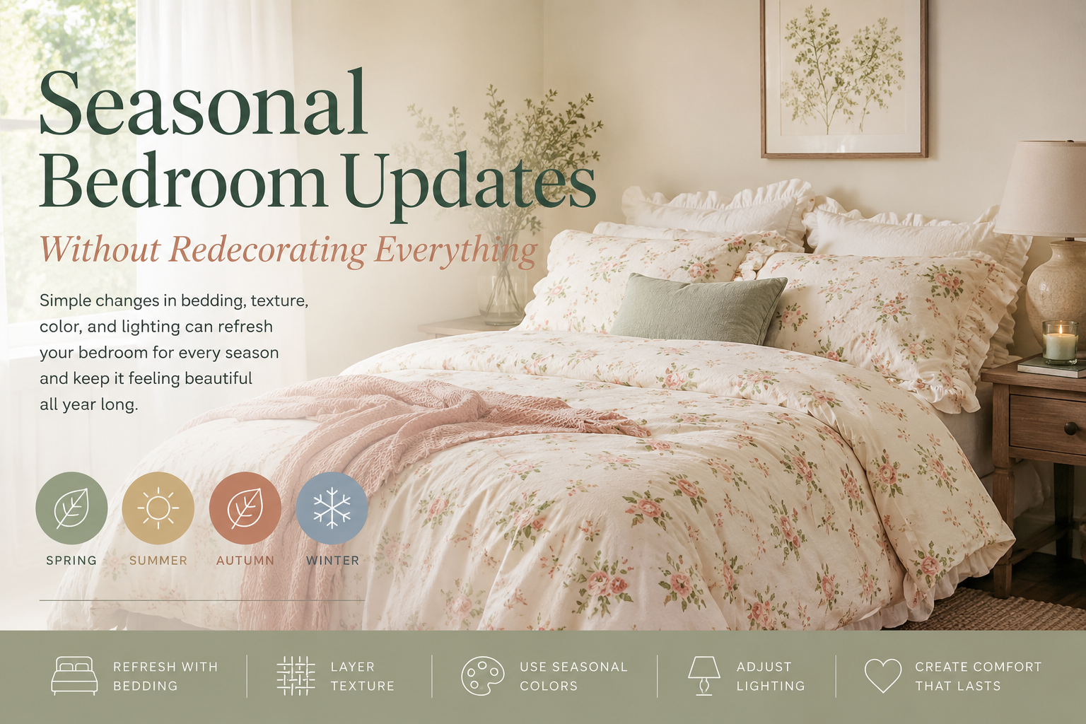 Seasonal Bedroom Updates Without Redecorating Everything