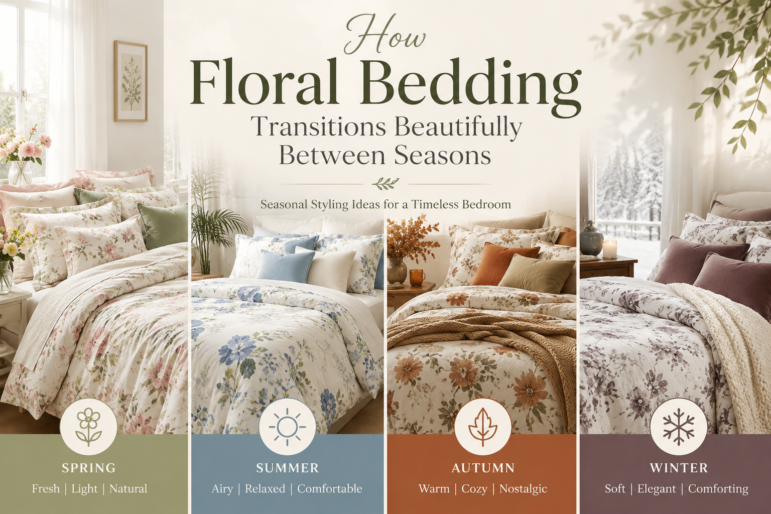 How Floral Bedding Transitions Beautifully Between Seasons