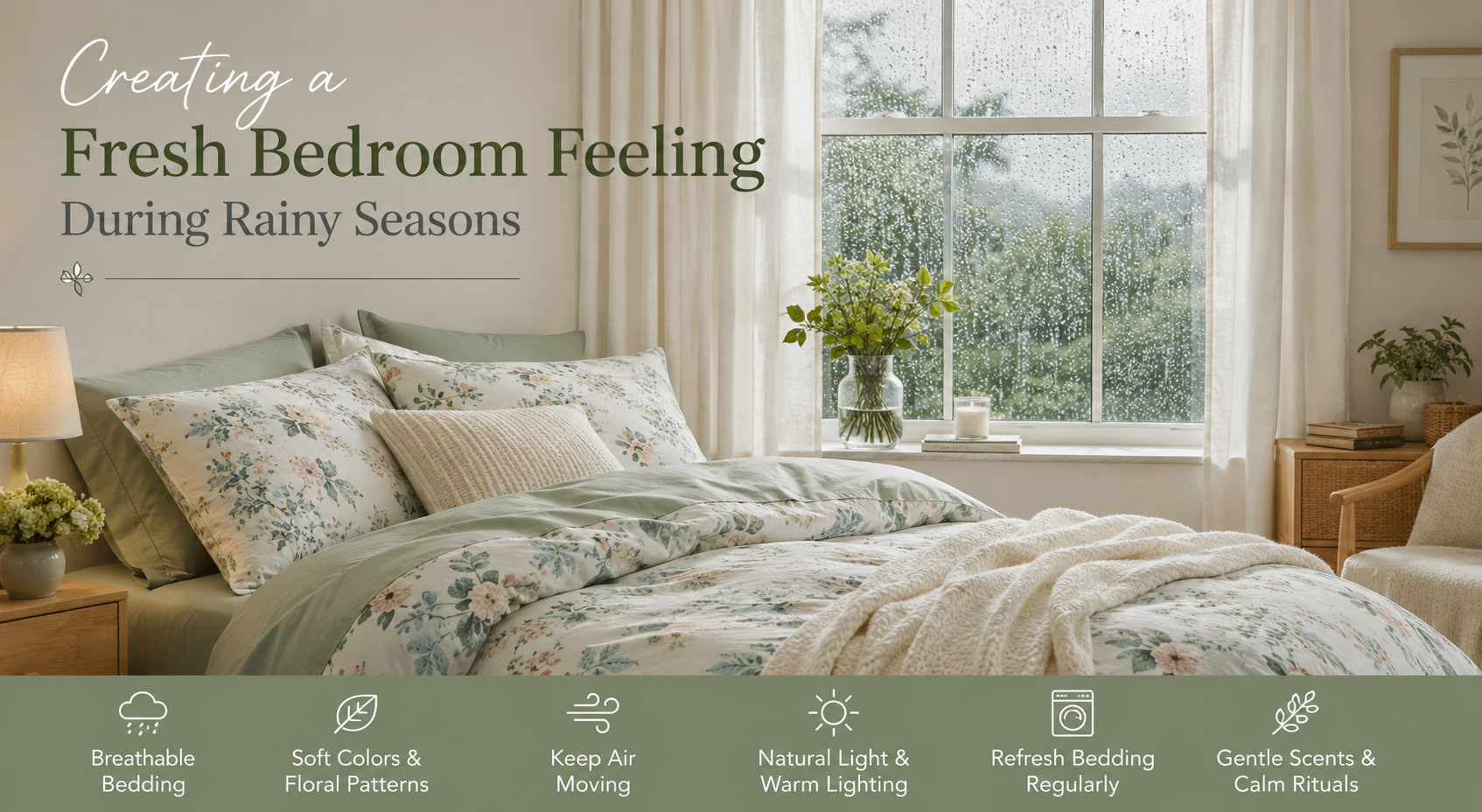 Creating a Fresh Bedroom Feeling During Rainy Seasons