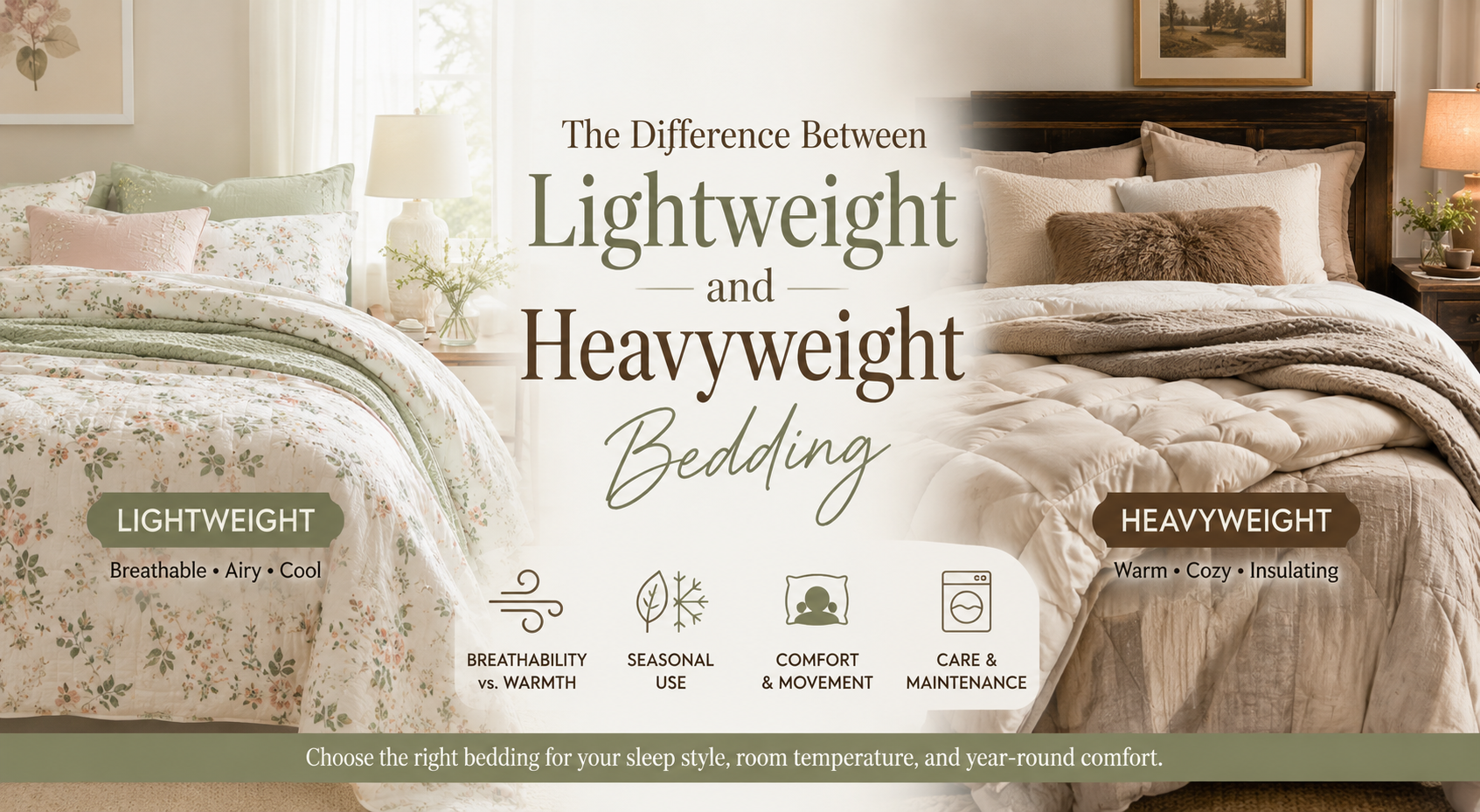 The Difference Between Lightweight and Heavyweight Bedding