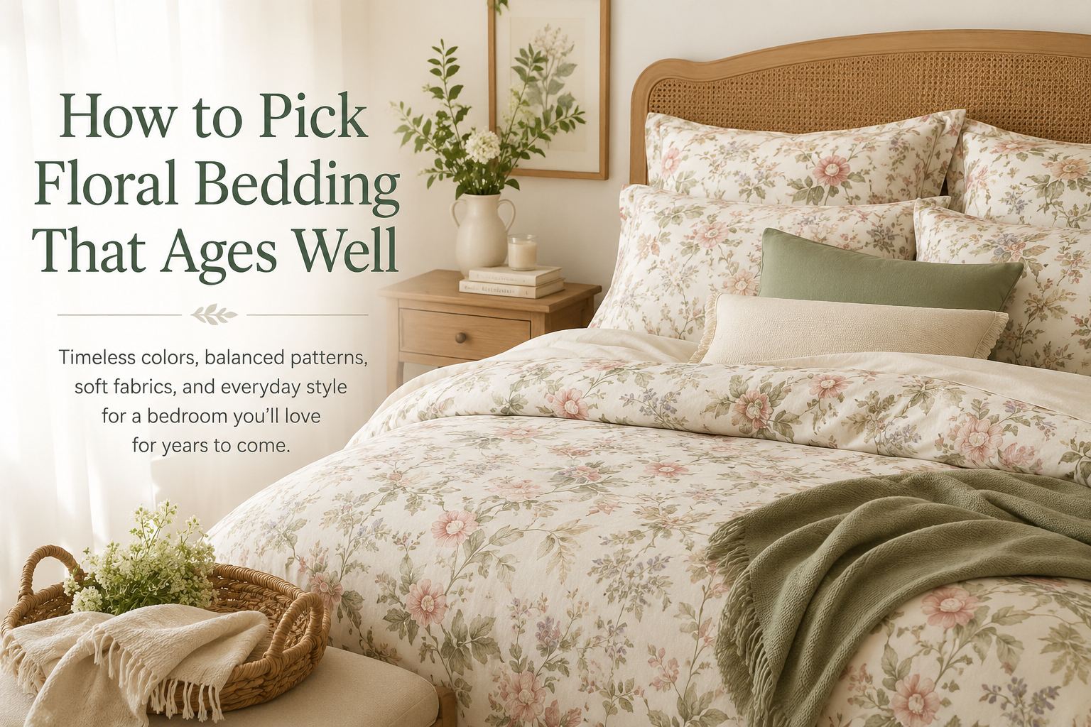 How to Pick Floral Bedding That Ages Well