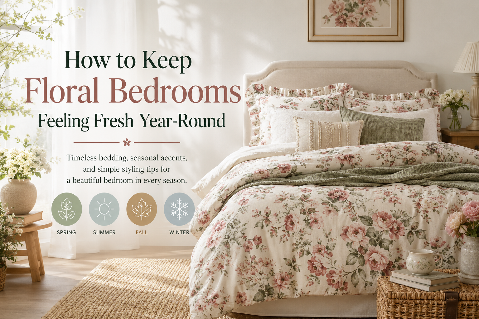 How to Keep Floral Bedrooms Feeling Fresh Year-Round