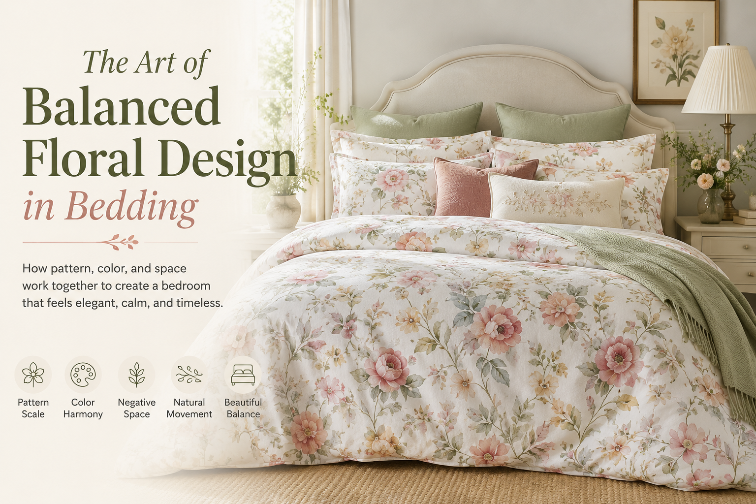 The Art of Balanced Floral Design in Bedding
