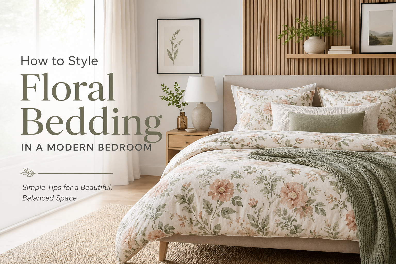 How to Style Floral Bedding in a Modern Bedroom