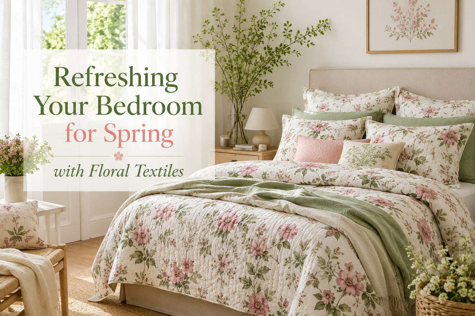 Refreshing Your Bedroom for Spring with Floral Textiles