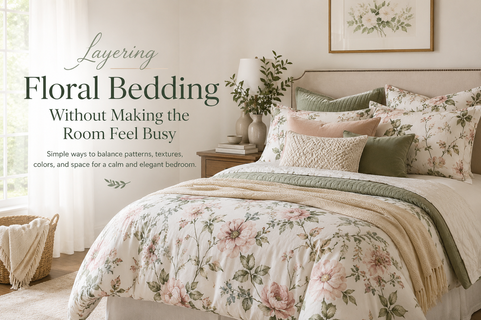 Layering Floral Bedding Without Making the Room Feel Busy