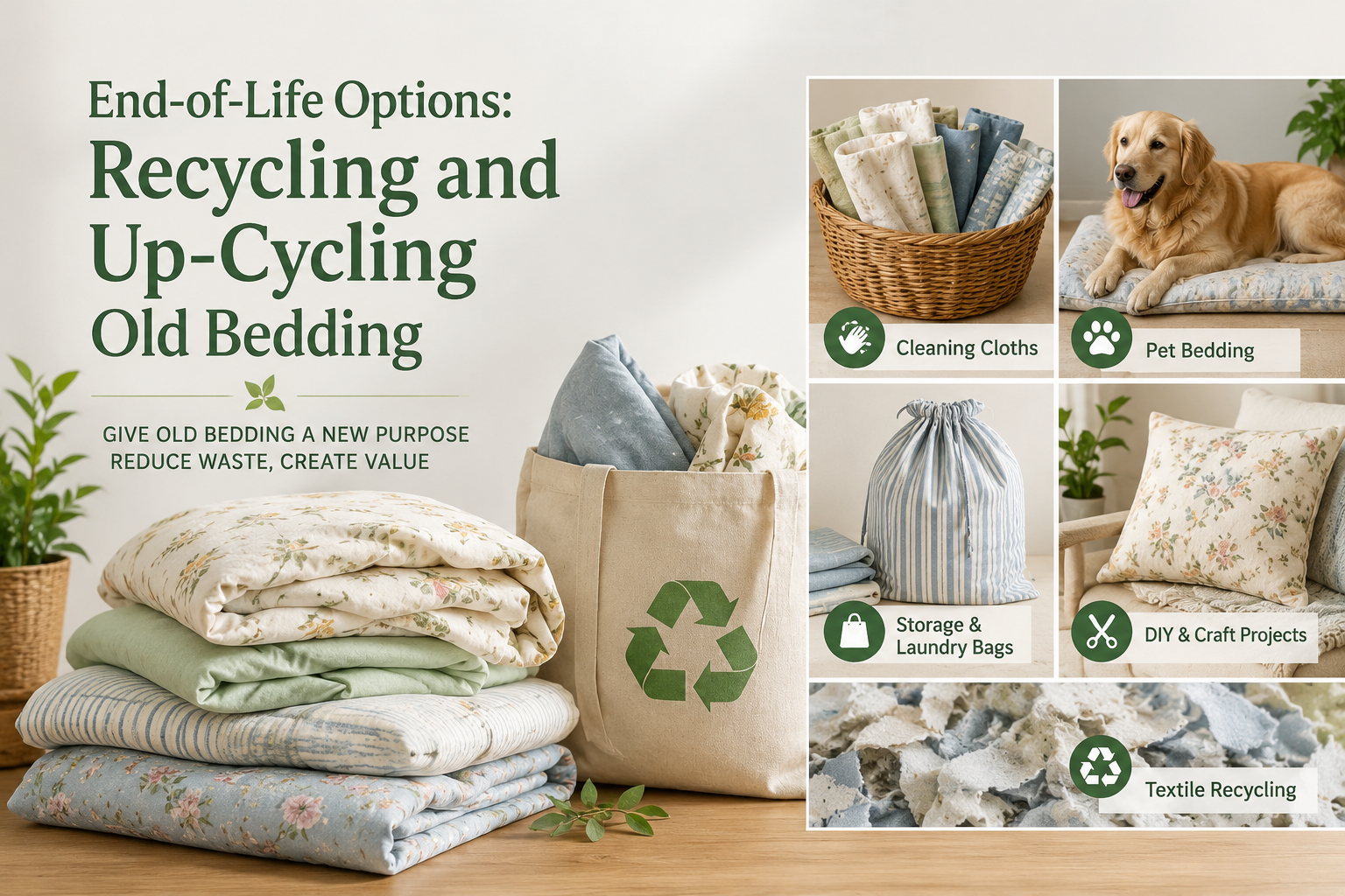 End-of-Life Options: Recycling and Up-Cycling Old Bedding