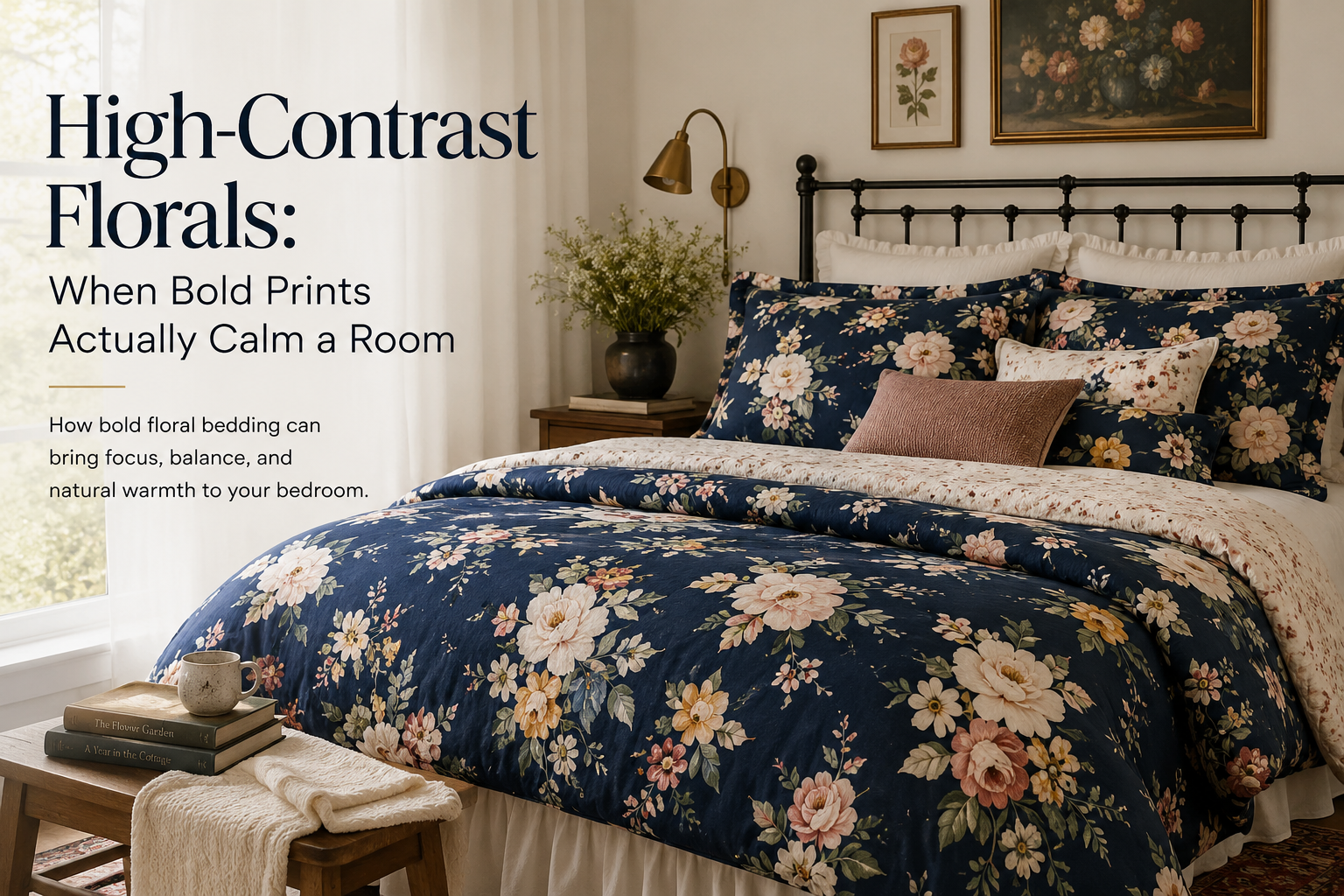 High-Contrast Florals: When Bold Prints Actually Calm a Room