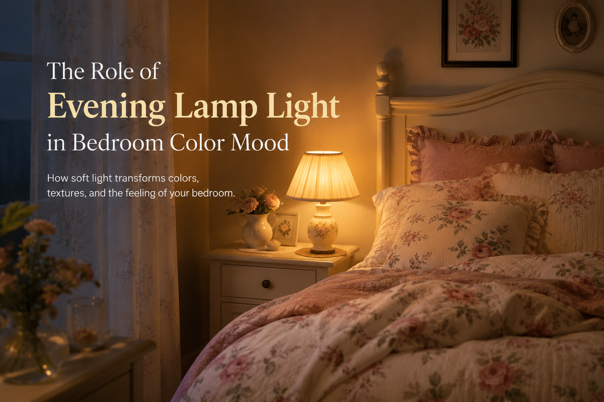 The Role of Evening Lamp Light in Bedroom Color Mood