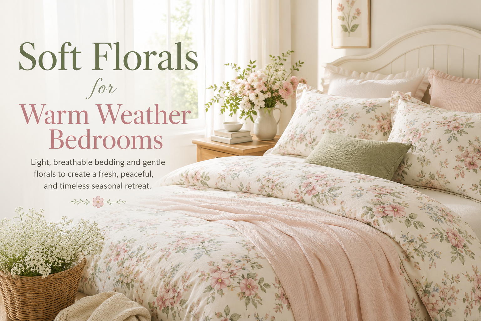 Soft Florals for Warm Weather Bedrooms