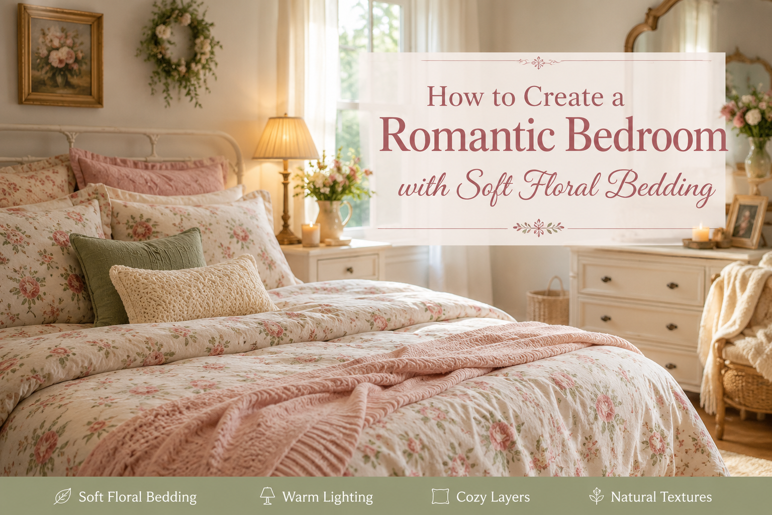 How to Create a Romantic Bedroom with Soft Floral Bedding