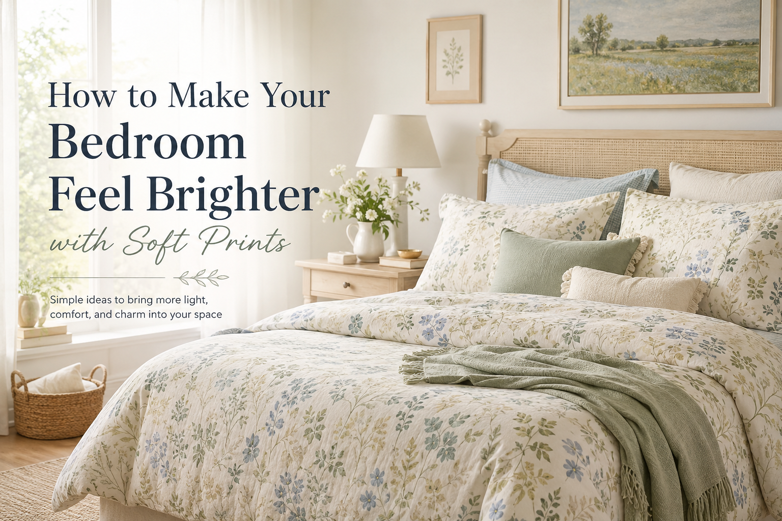 How to Make Your Bedroom Feel Brighter with Soft Prints