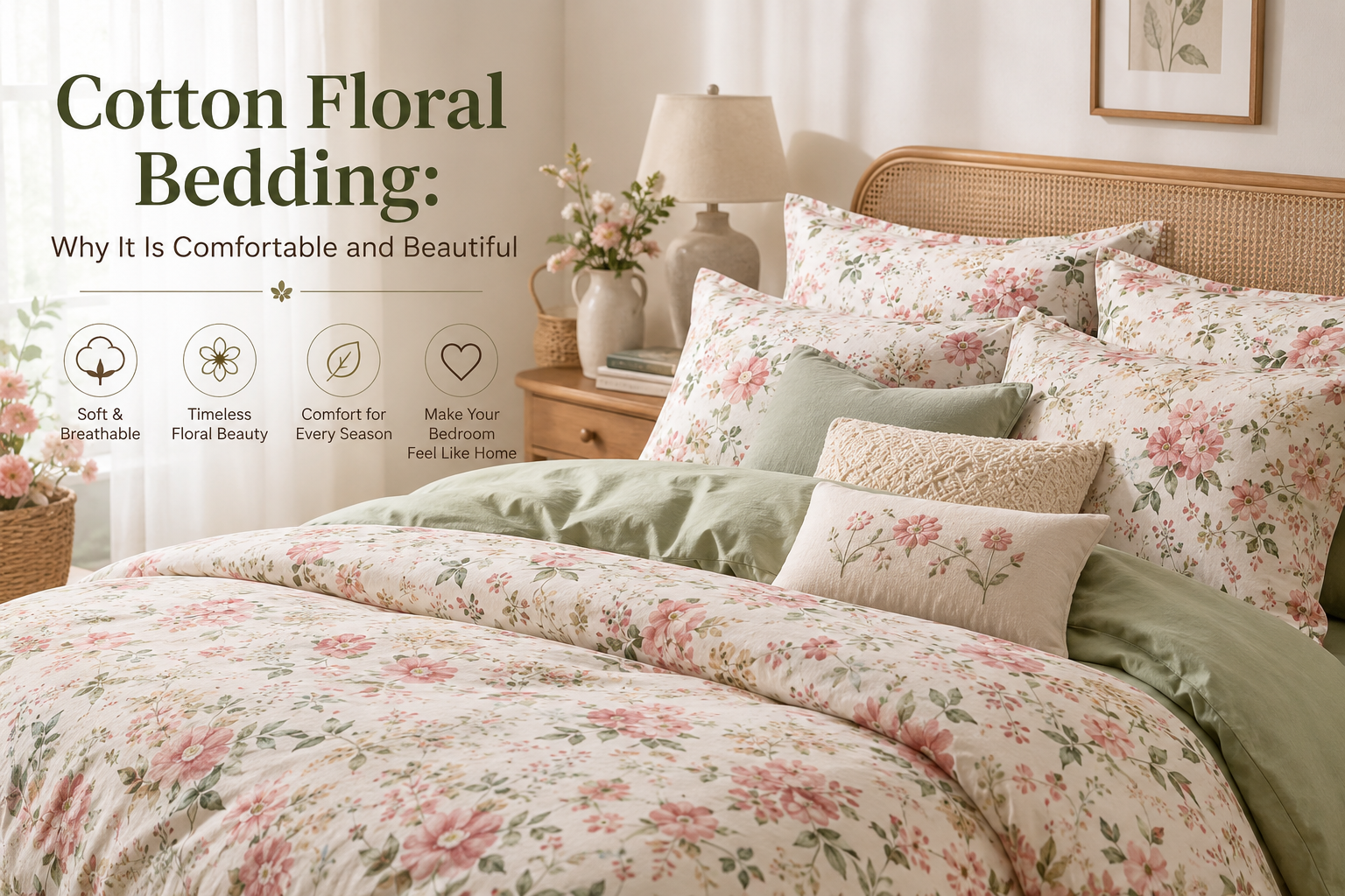 Cotton Floral Bedding: Why It Is Comfortable and Beautiful
