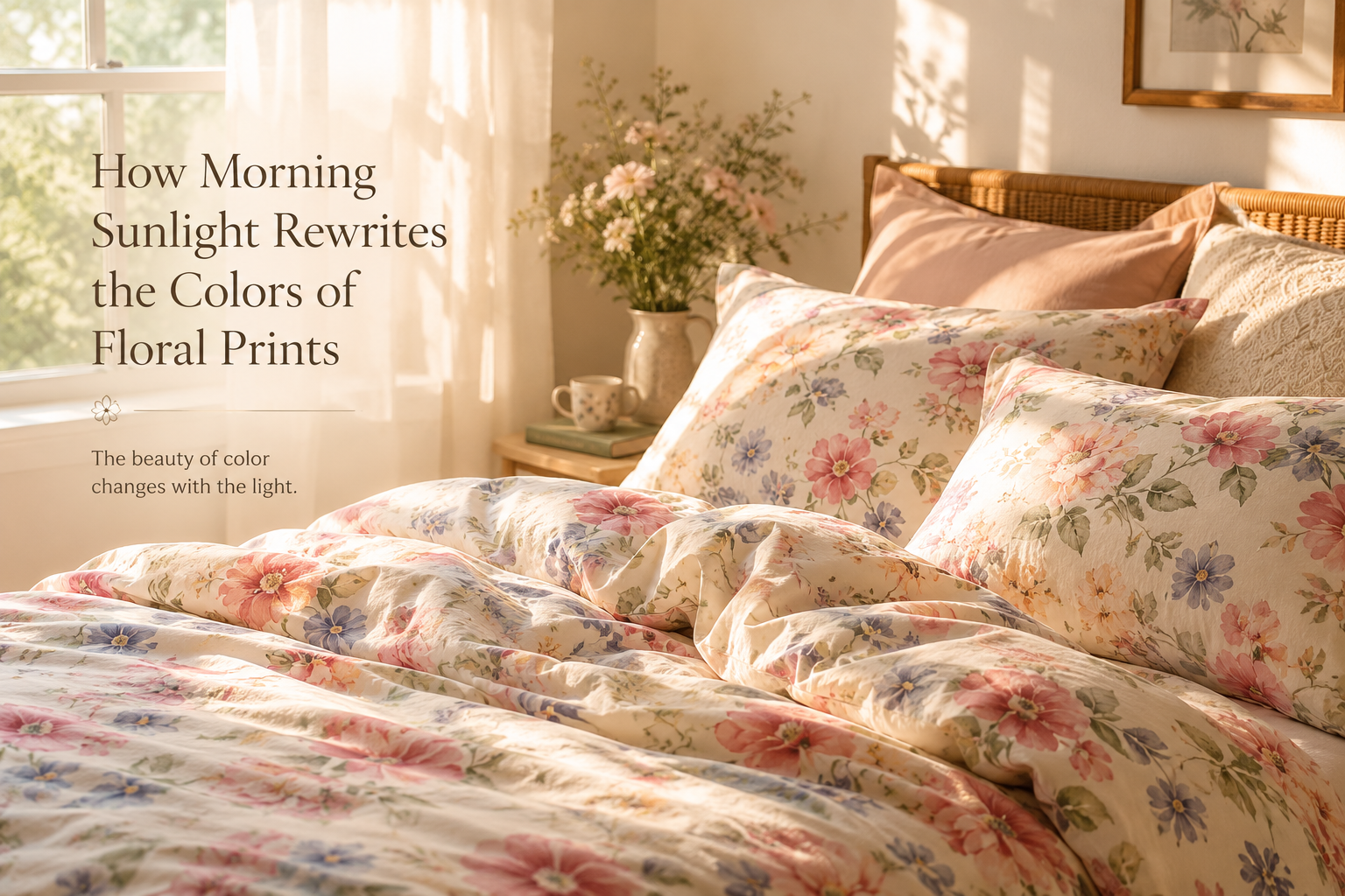 How Morning Sunlight Rewrites the Colors of Floral Prints