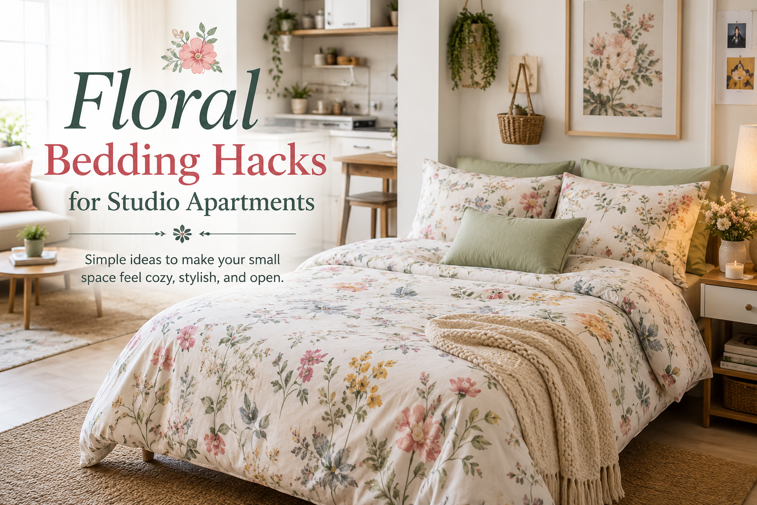 Floral Bedding Hacks for Studio Apartments