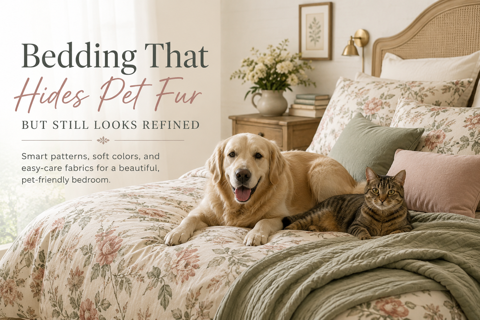 Bedding That Hides Pet Fur but Still Looks Refined