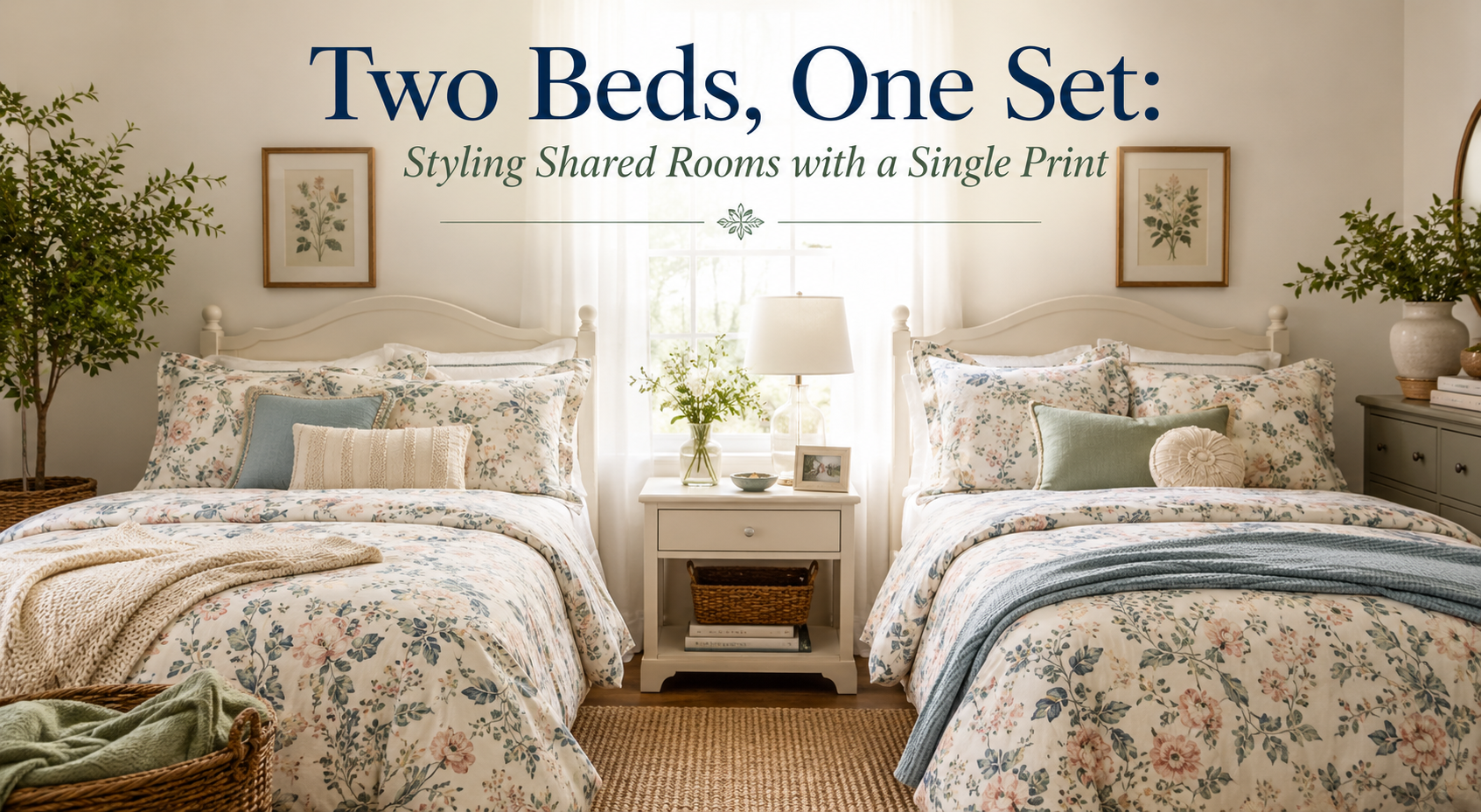 Two Beds, One Set: Styling Shared Rooms with a Single Print