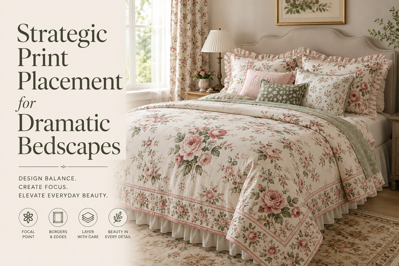 Strategic Print Placement for Dramatic Bedscapes