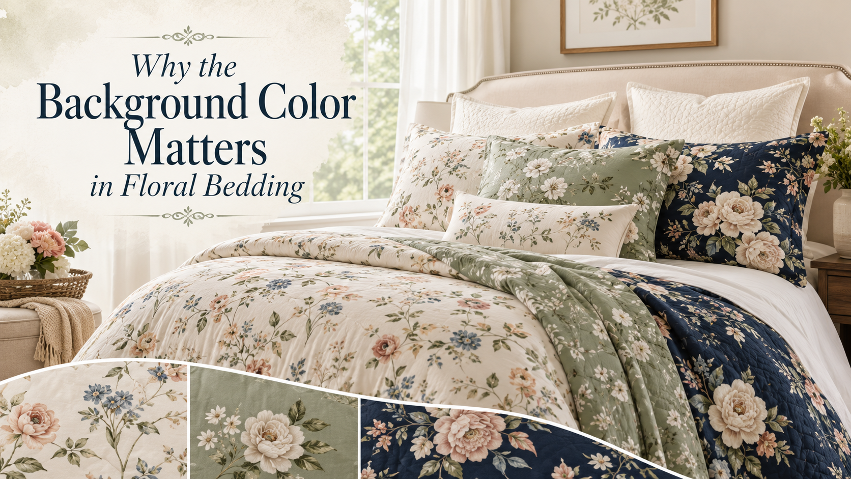 Why the Background Color Matters in Floral Bedding