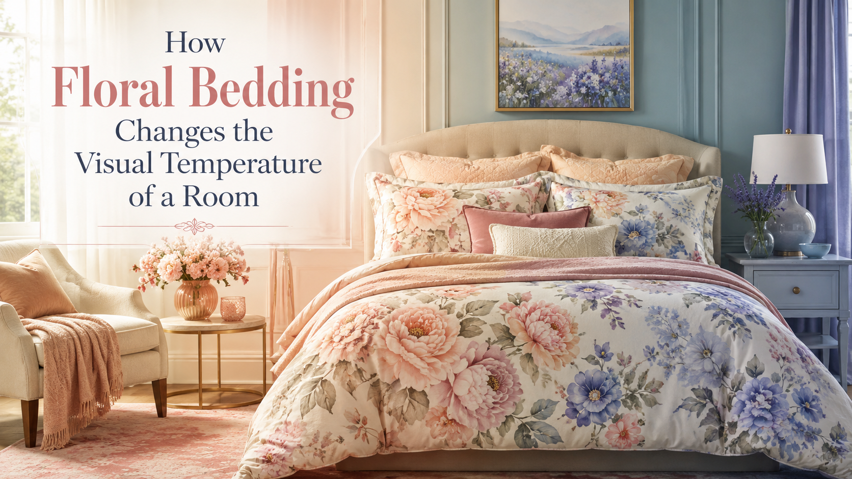 How Floral Bedding Changes the Visual Temperature of a Room