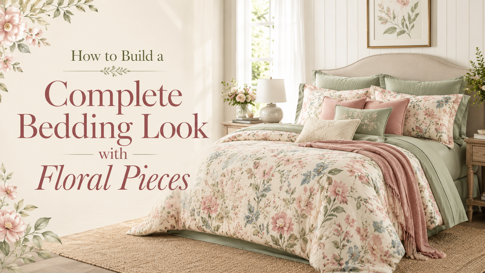 How to Build a Complete Bedding Look with Floral Pieces