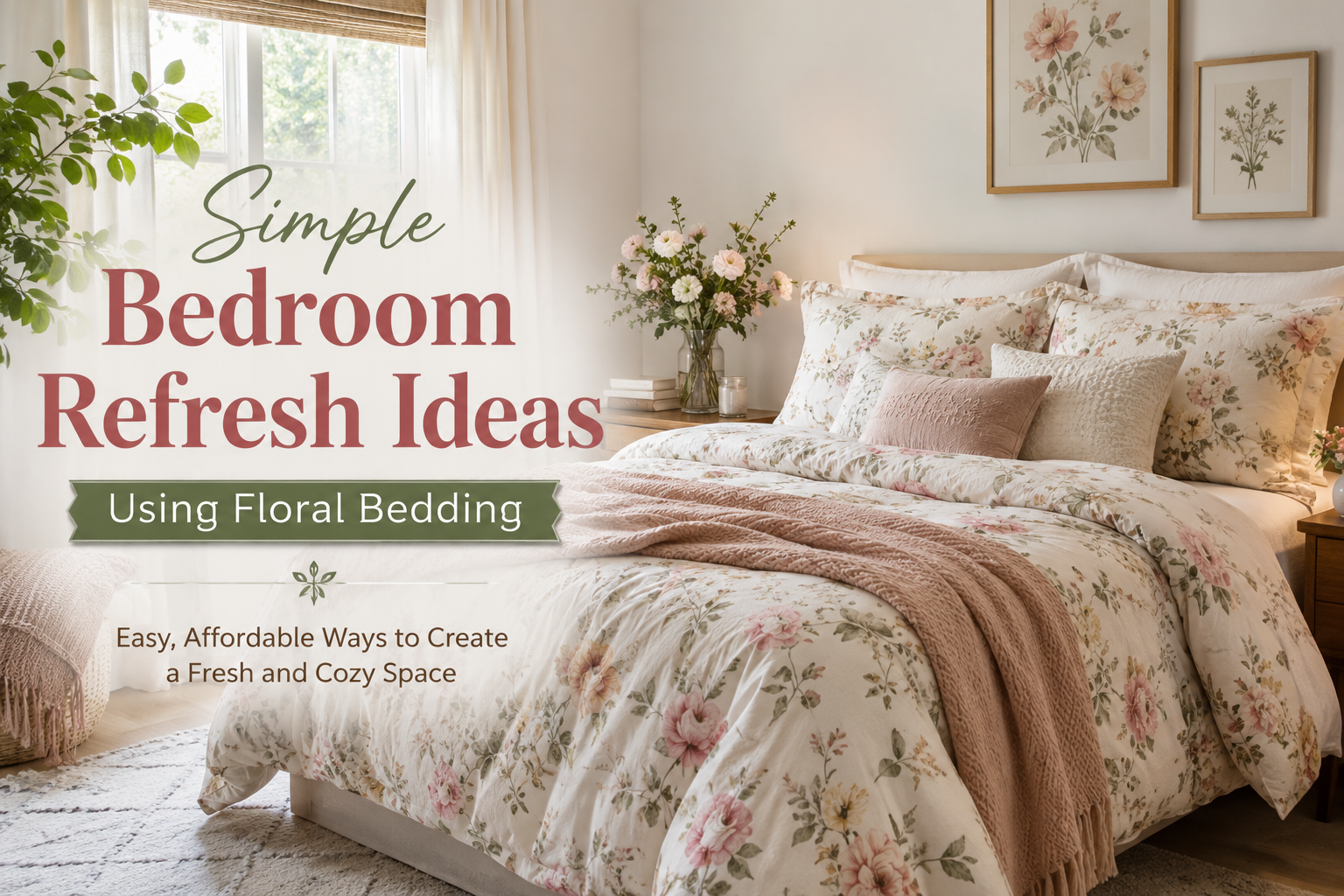 Simple Bedroom Refresh Ideas Using Floral Bedding