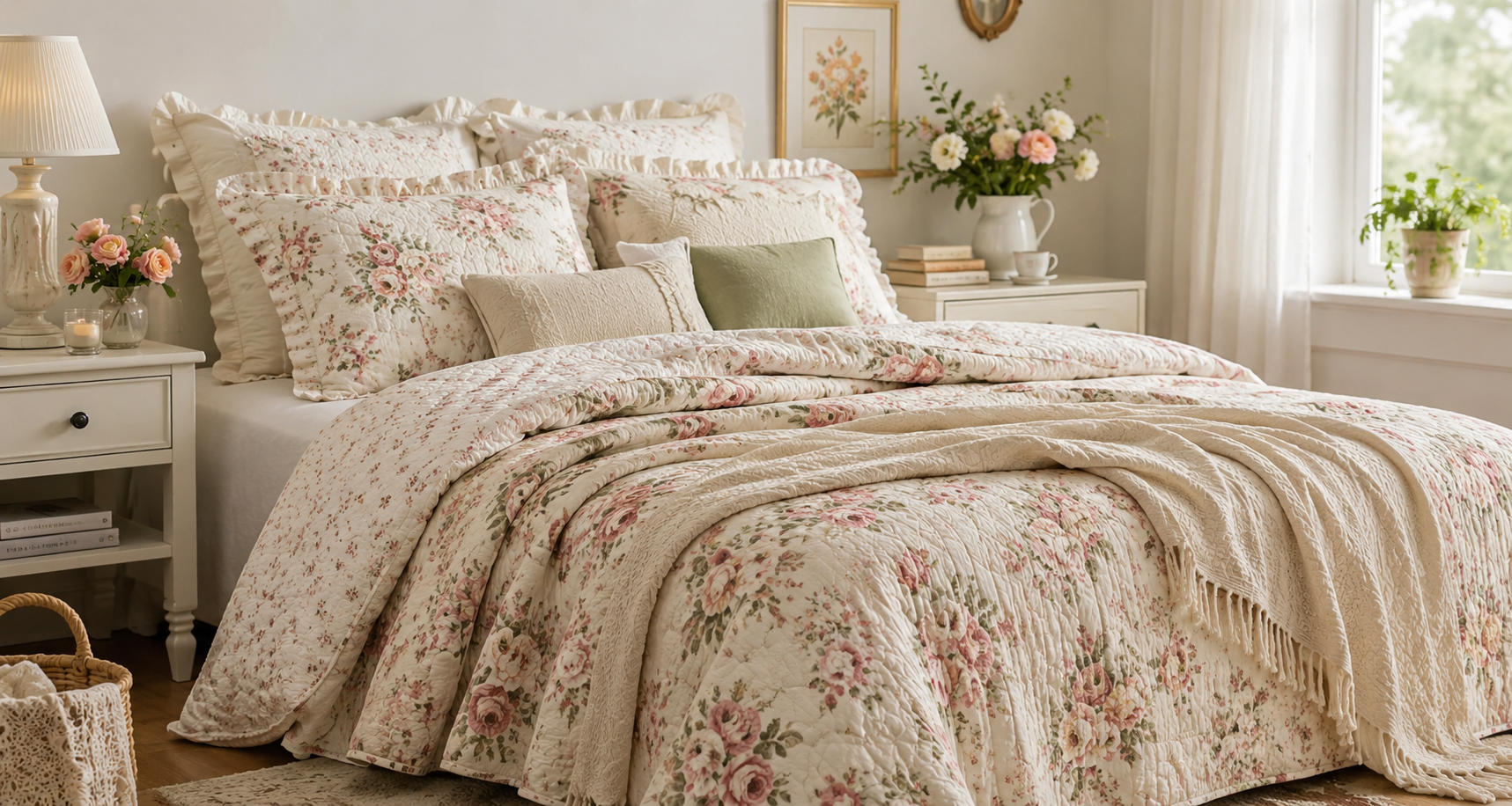 Floral Quilt Set Styling Ideas for a Soft Bedroom Look