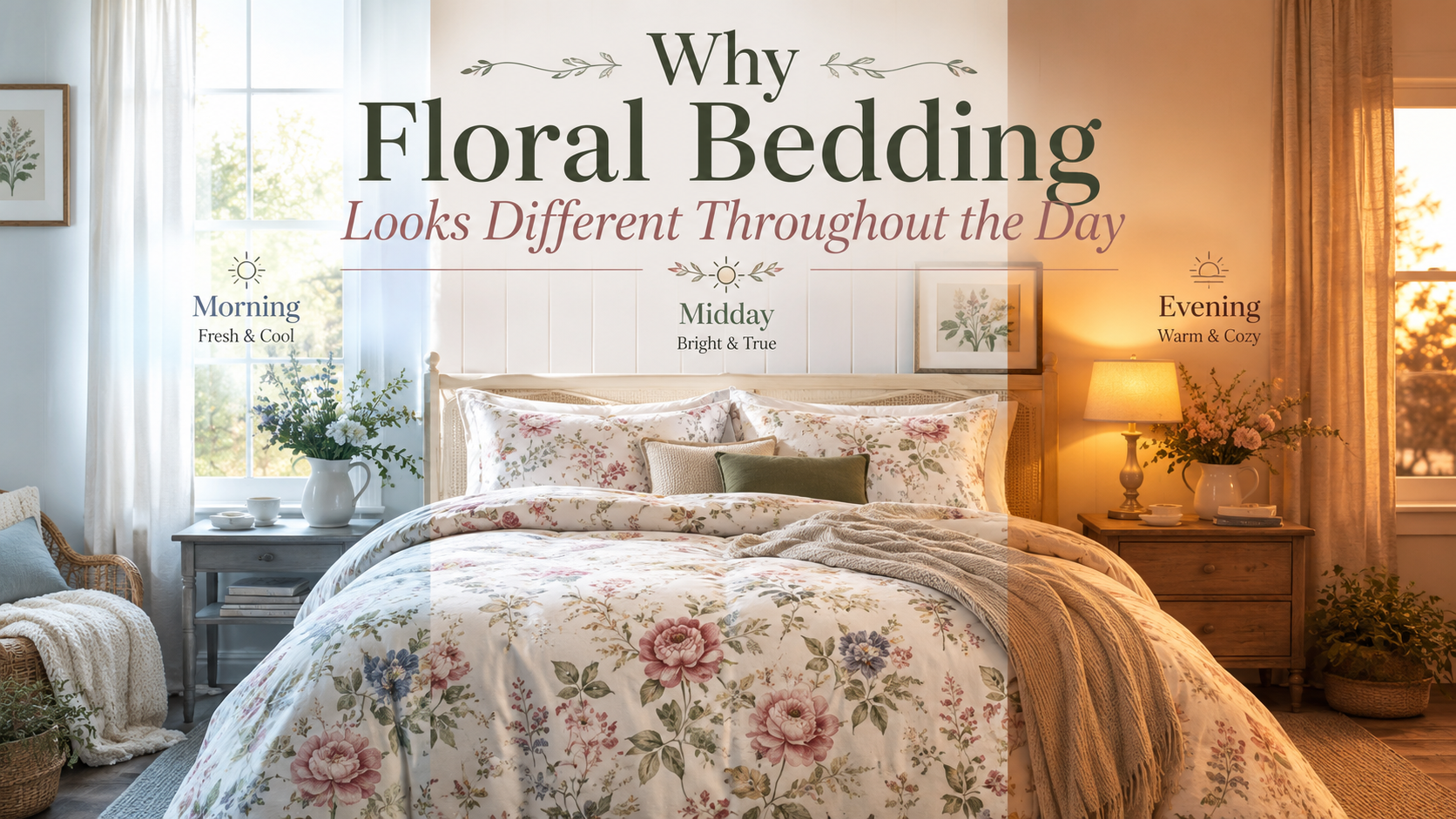 Why Floral Bedding Looks Different Throughout the Day