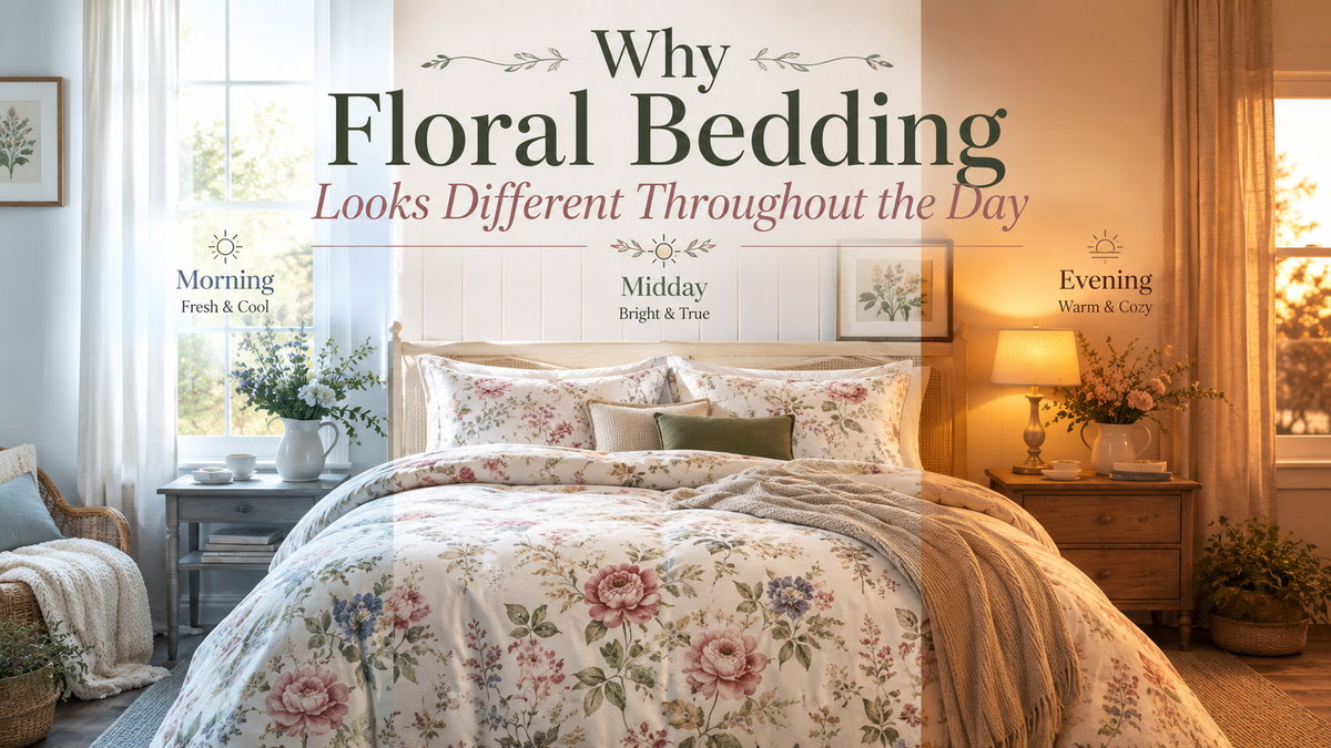 Why Floral Bedding Looks Different Throughout the Day