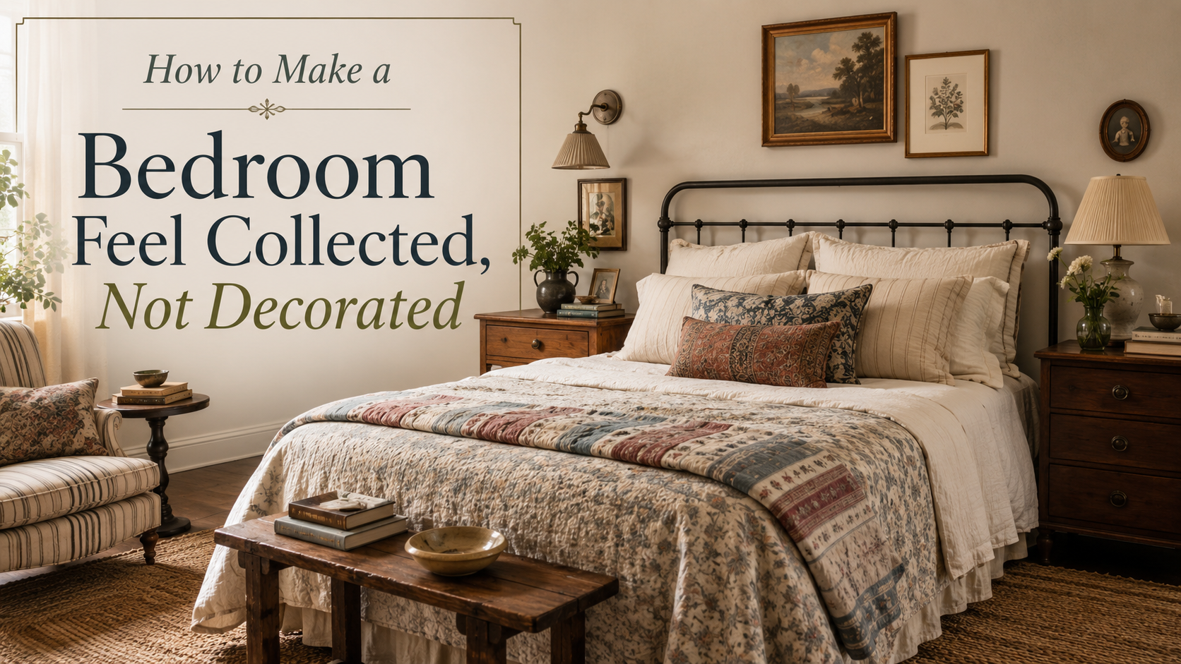 How to Make a Bedroom Feel Collected, Not Decorated