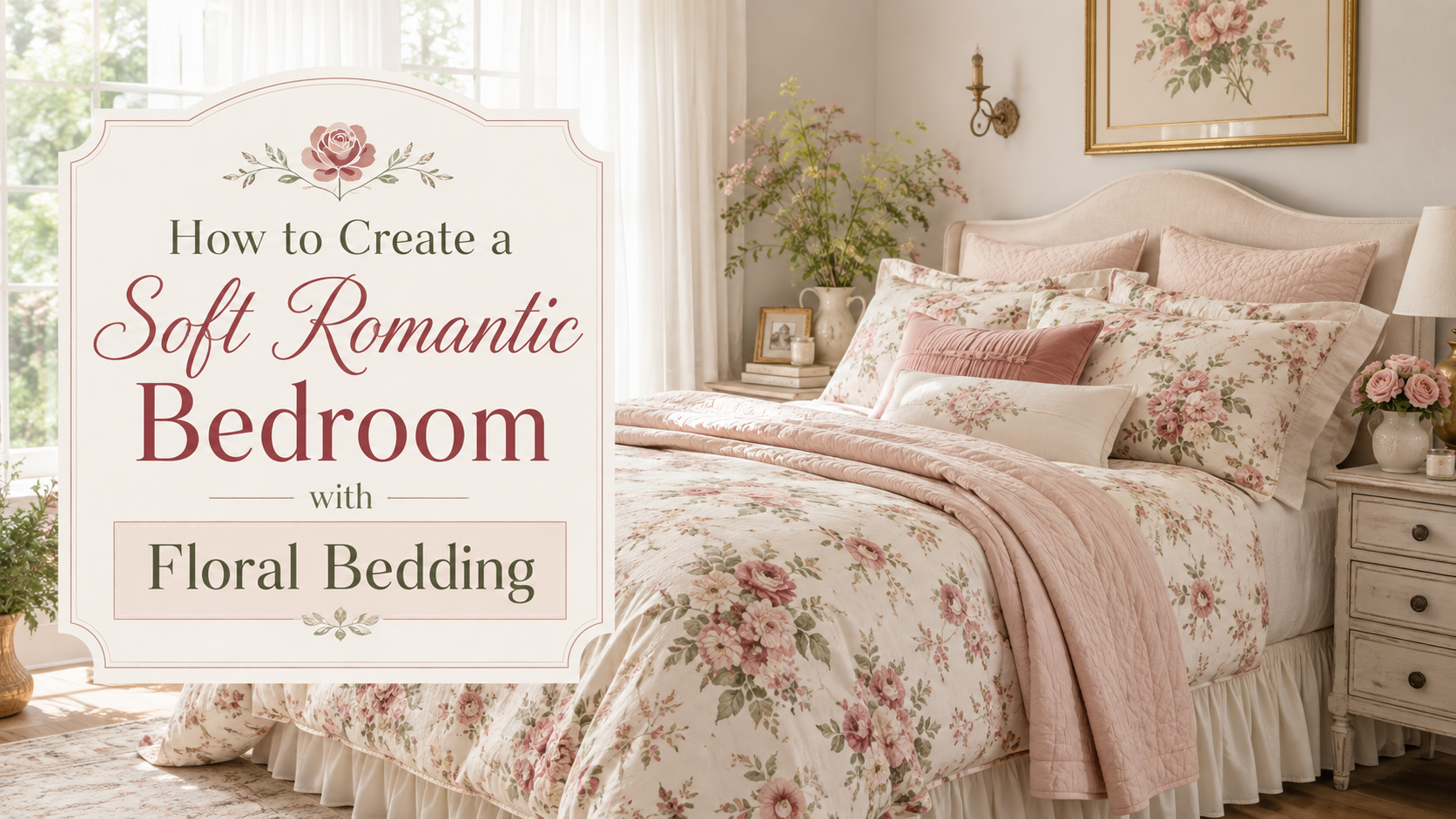 How to Create a Soft Romantic Bedroom with Floral Bedding
