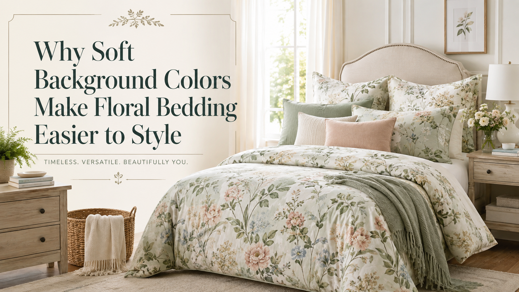 Why Soft Background Colors Make Floral Bedding Easier to Style