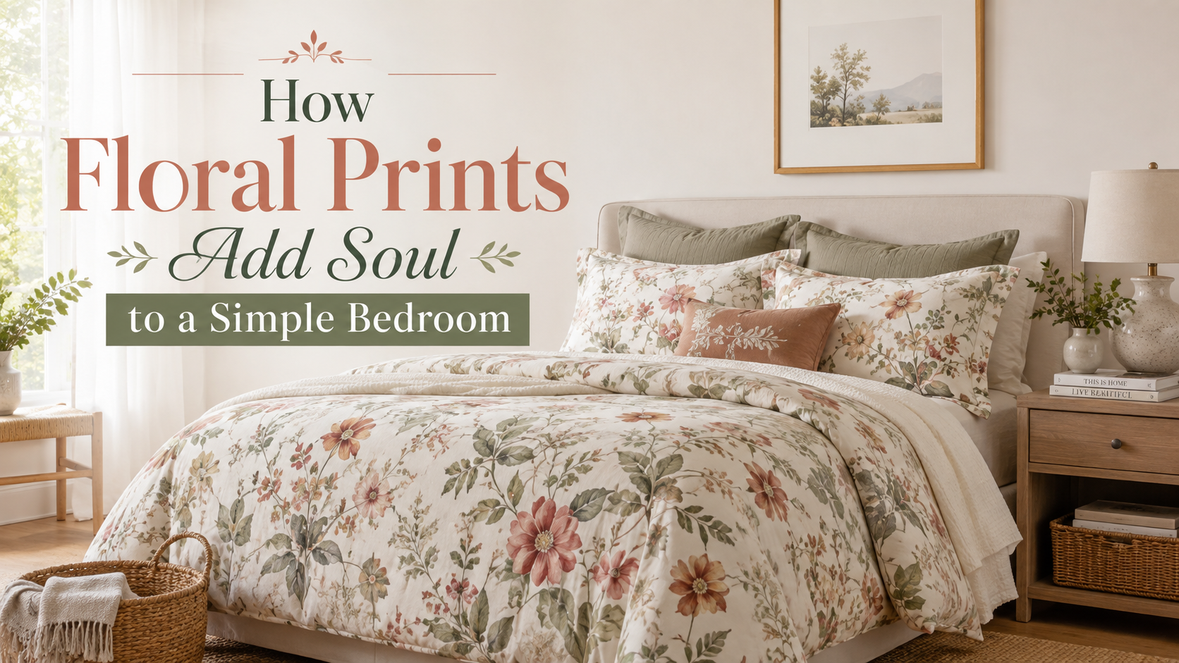 How Floral Prints Add Soul to a Simple Bedroom