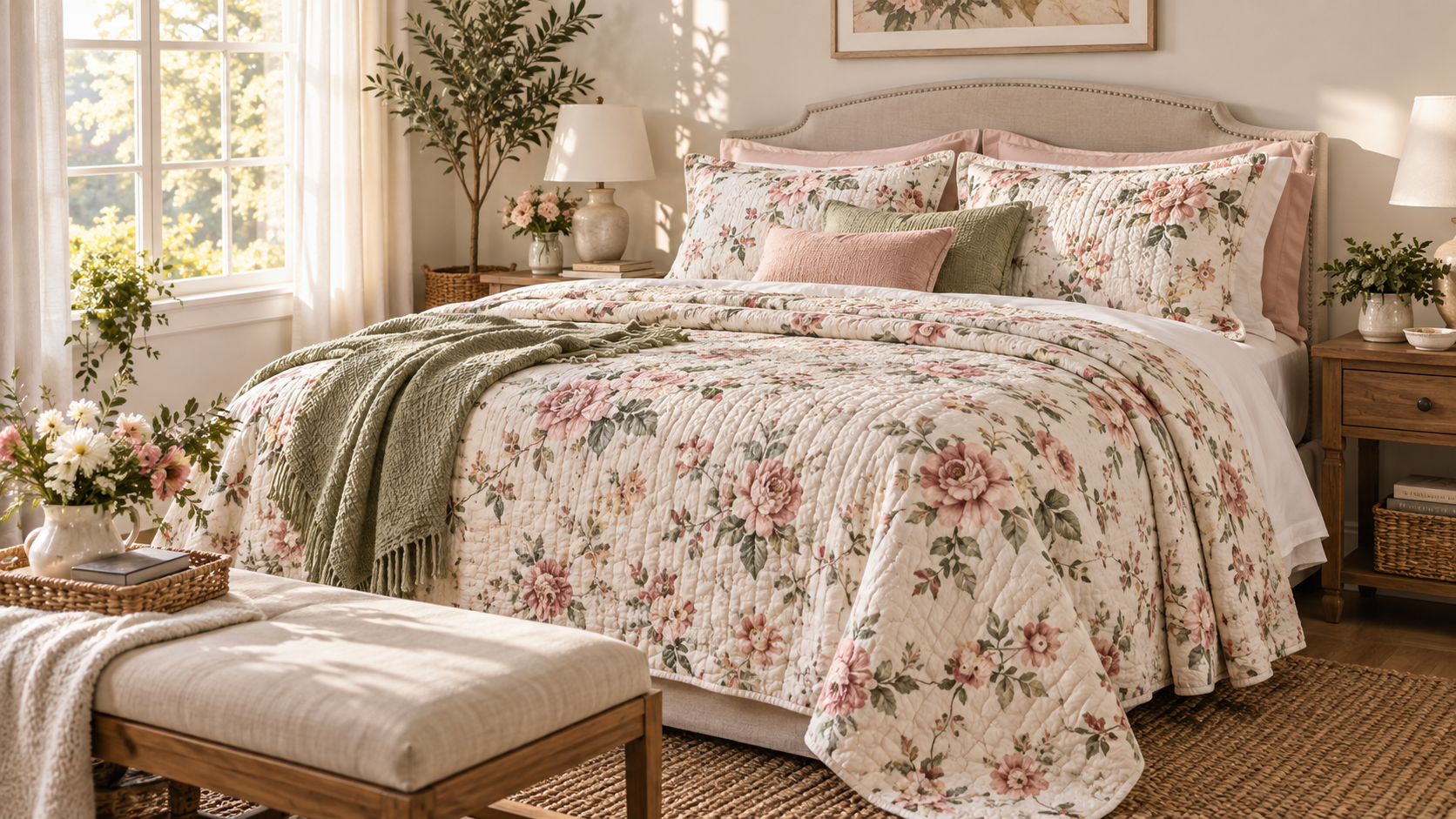 Why a Floral Quilt Set Can Be the Centerpiece of Your Bedroom