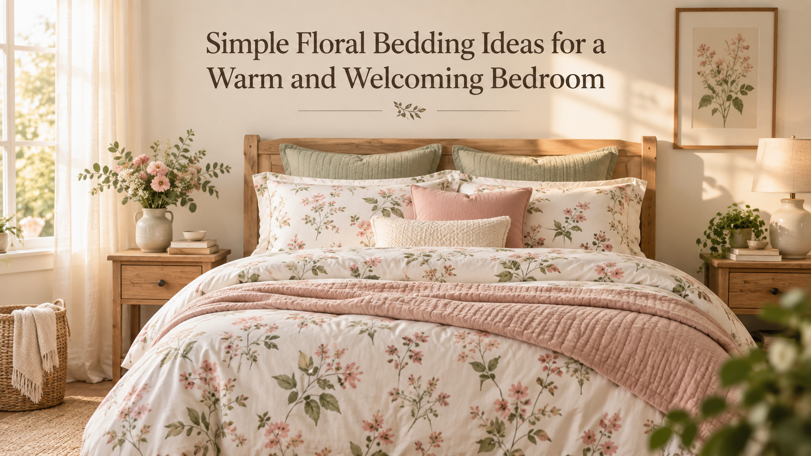 Simple Floral Bedding Ideas for a Warm and Welcoming Bedroom
