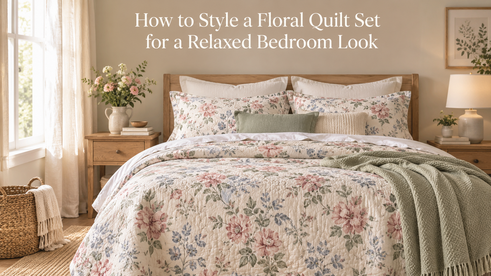 How to Style a Floral Quilt Set for a Relaxed Bedroom Look