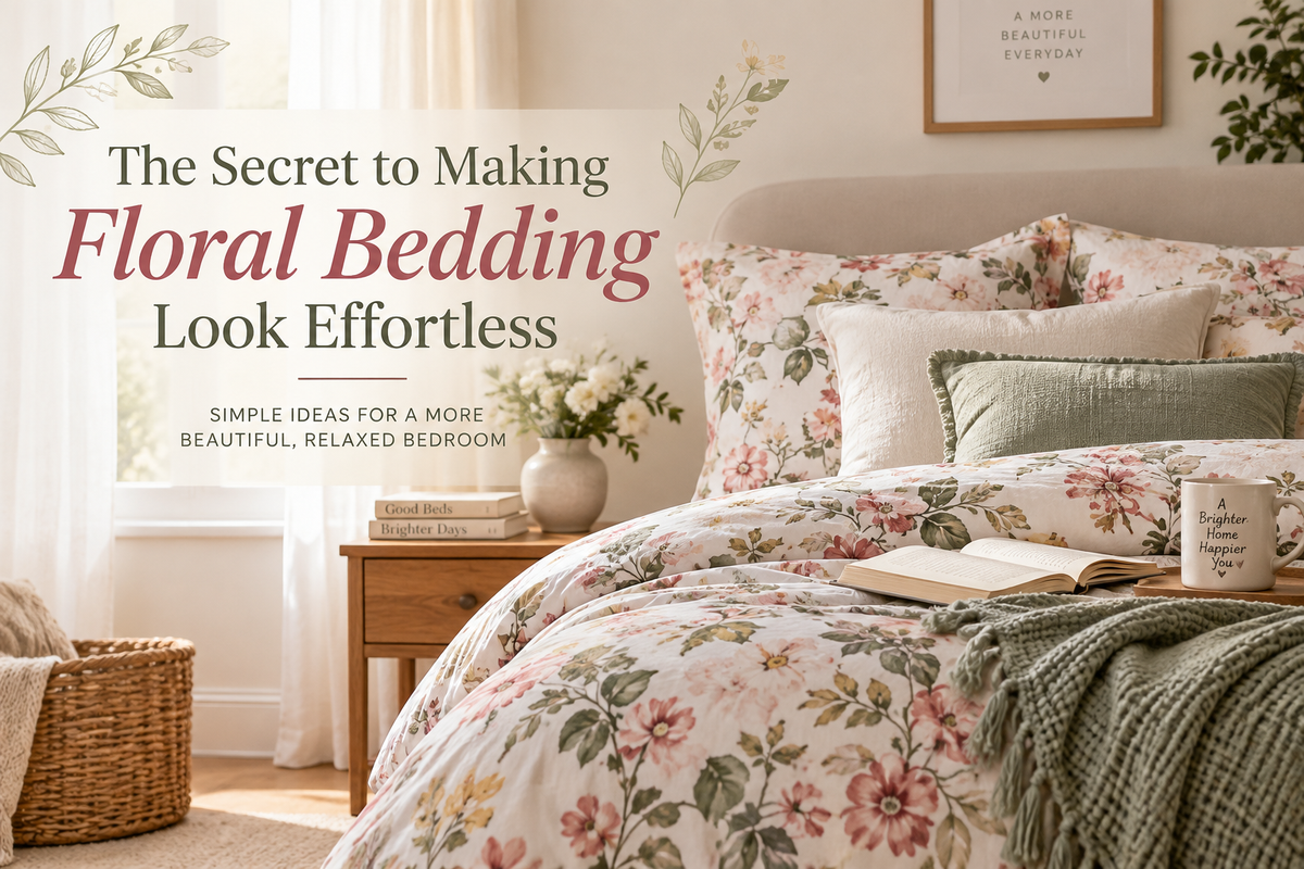 The Secret to Making Floral Bedding Look Effortless