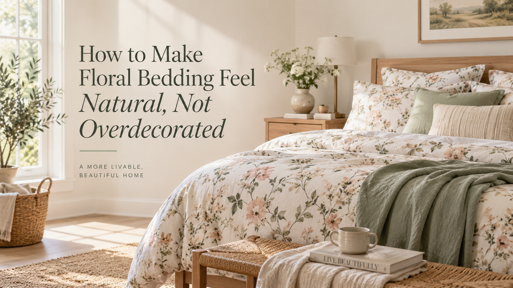 How to Make Floral Bedding Feel Natural, Not Overdecorated