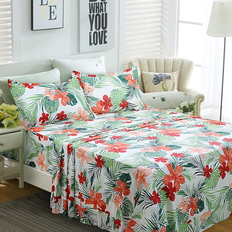 This FADFAY four-piece set is all arranged on the bed.