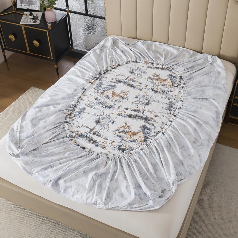 This FADFAY fitted sheet uses an elastic band design that securely wraps around the mattress, preventing it from shifting out of place.