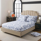 This bedroom features FADFAY's flat sheet, fitted sheet, and pillowcases.