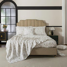 This bedroom features a FADFAY four-piece bedding sheet Set.