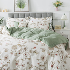 This bedroom features a FADFAY three-piece Duvet Cover Set.