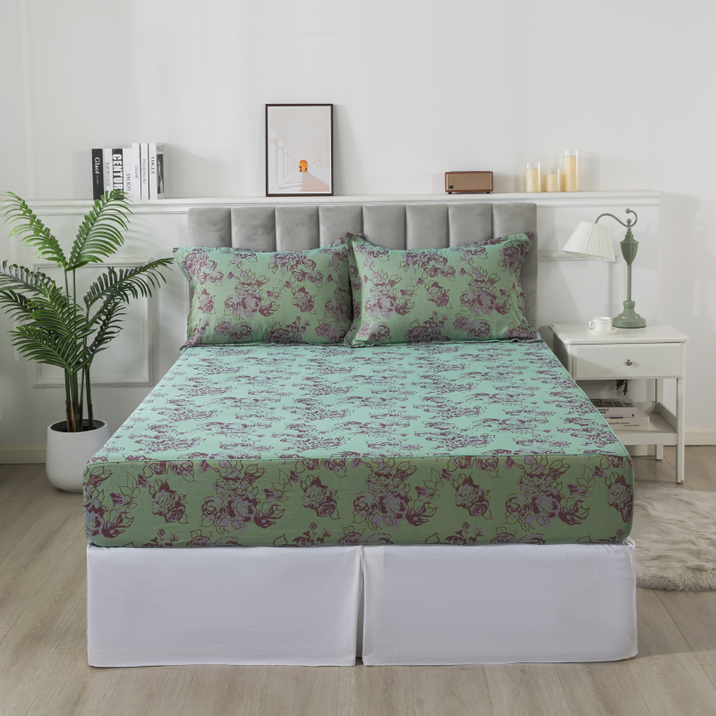 This bedroom features a FADFAY four-piece bedding sheet Set.